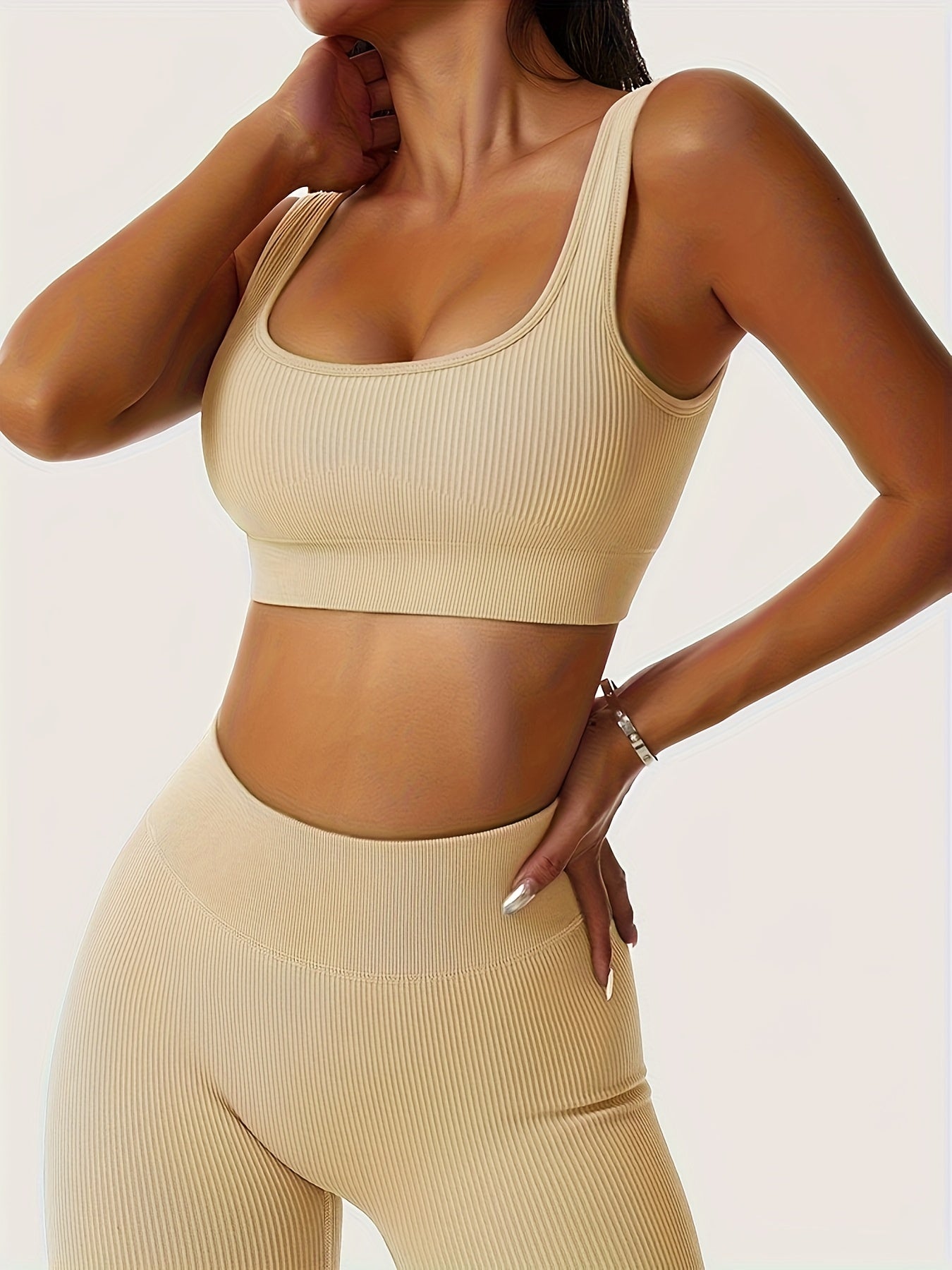 Seamless Yoga Set with Sports Bra
