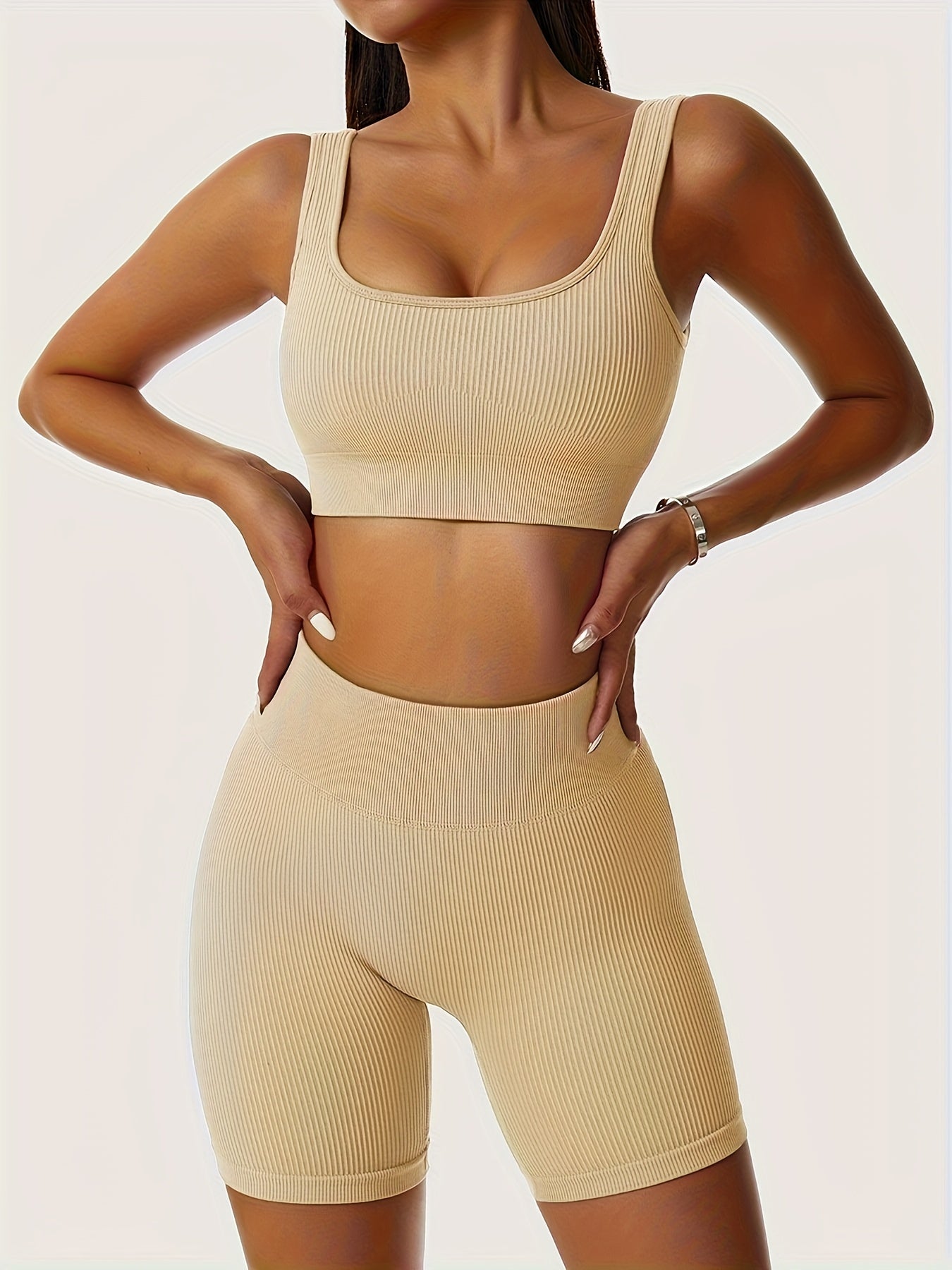 Seamless Yoga Set with Sports Bra