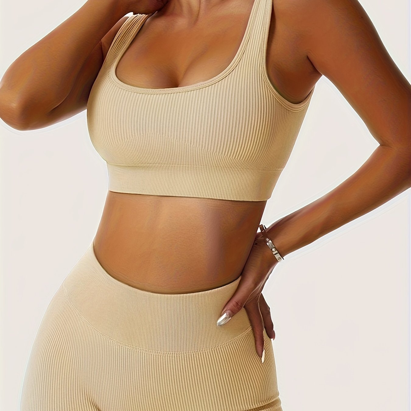 Seamless Yoga Set with Sports Bra