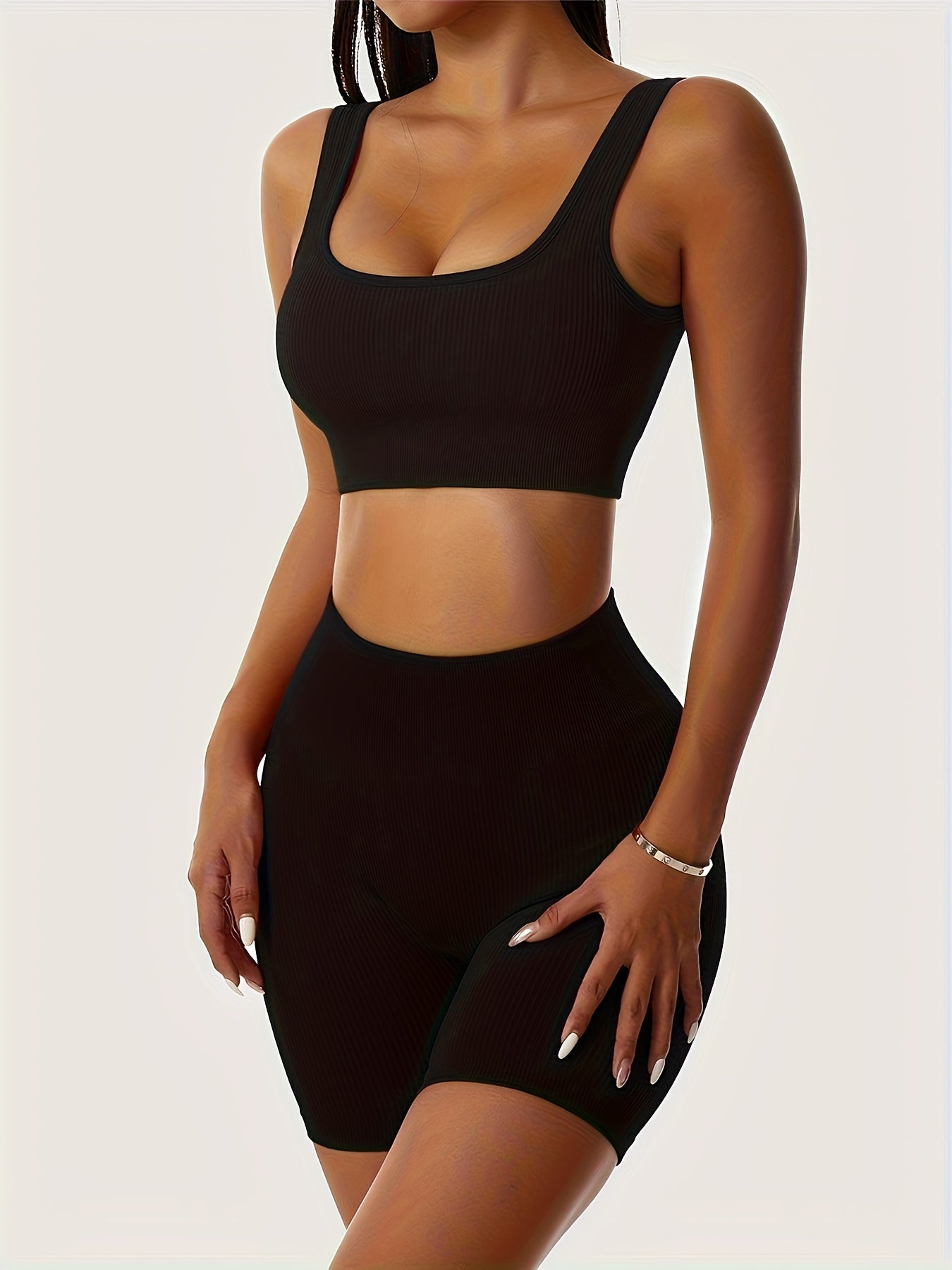 Seamless Yoga Set with Sports Bra