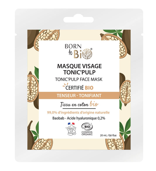 Masque visage Tonic'Pulp en coton - Certifié Bio-0