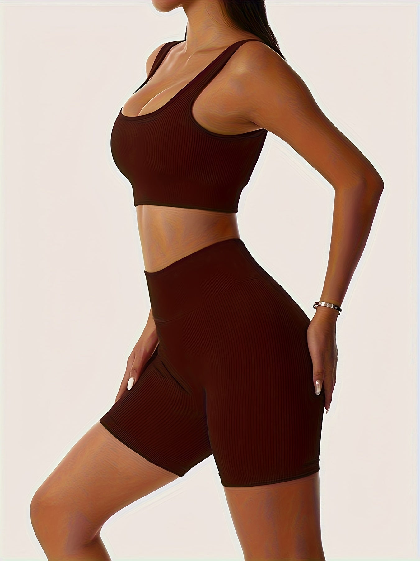 Seamless Yoga Set with Sports Bra