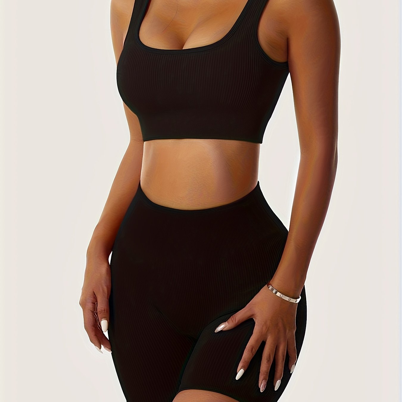 Seamless Yoga Set with Sports Bra