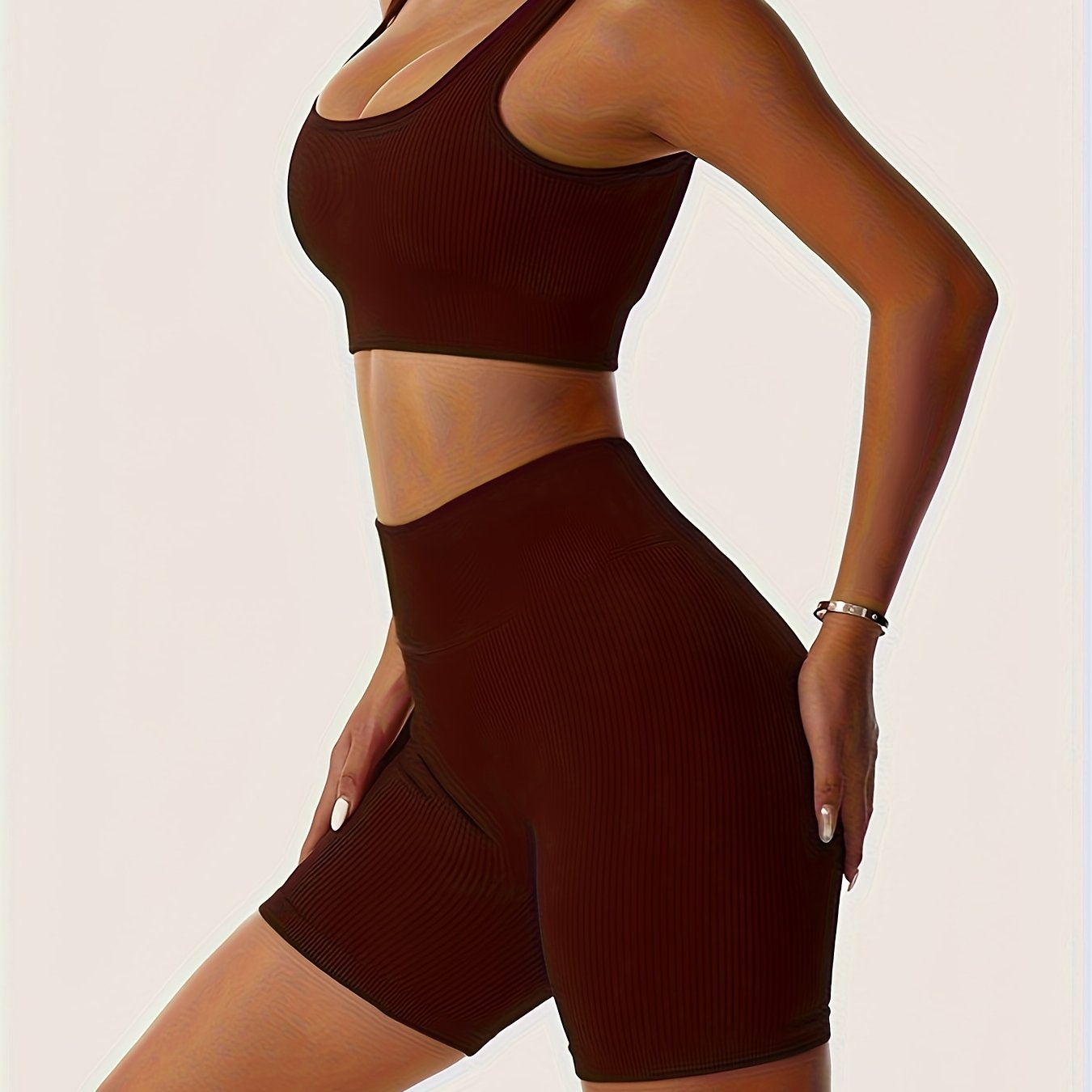 Seamless Yoga Set with Sports Bra